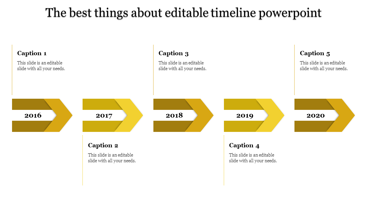 editable timeline powerpoint-Yellow